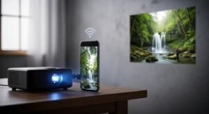 Mini Projector with Phone