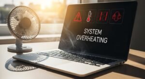 Behind computer heat tolerance